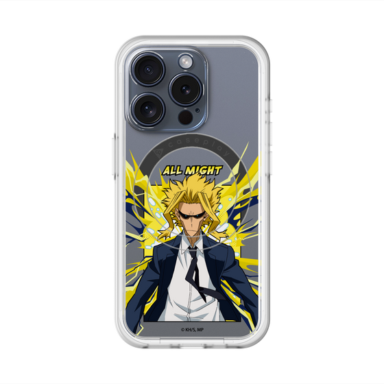 スリムプロテクションプレミアムケース with MagSafe［ 僕のヒーローアカデミア - ポップ -オールマイト ］