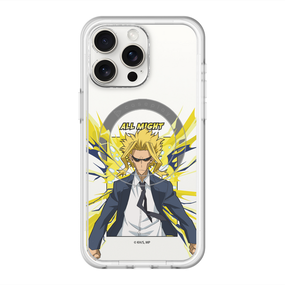 スリムプロテクションプレミアムケース with MagSafe［ 僕のヒーローアカデミア - ポップ -オールマイト ］