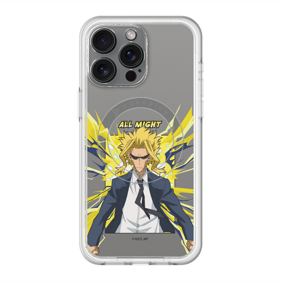 スリムプロテクションプレミアムケース with MagSafe［ 僕のヒーローアカデミア - ポップ -オールマイト ］