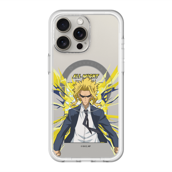 スリムプロテクションプレミアムケース with MagSafe［ 僕のヒーローアカデミア - ポップ -オールマイト ］