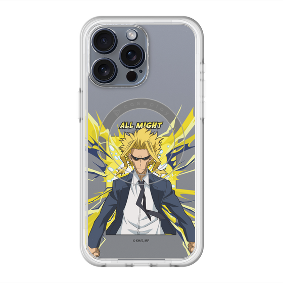 スリムプロテクションプレミアムケース with MagSafe［ 僕のヒーローアカデミア - ポップ -オールマイト ］