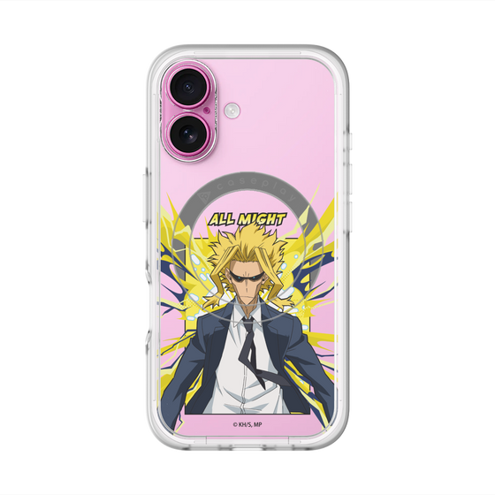 スリムプロテクションプレミアムケース with MagSafe［ 僕のヒーローアカデミア - ポップ -オールマイト ］