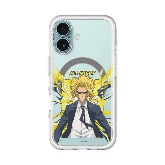 スリムプロテクションプレミアムケース with MagSafe［ 僕のヒーローアカデミア - ポップ -オールマイト ］