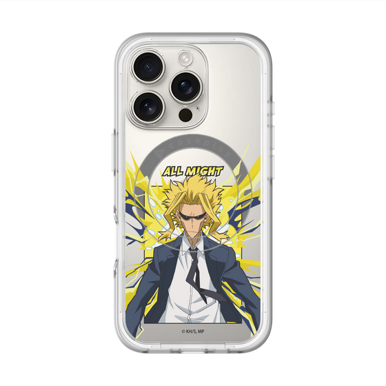 スリムプロテクションプレミアムケース with MagSafe［ 僕のヒーローアカデミア - ポップ -オールマイト ］