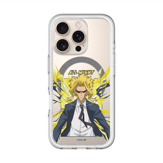 スリムプロテクションプレミアムケース with MagSafe［ 僕のヒーローアカデミア - ポップ -オールマイト ］