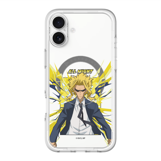 スリムプロテクションプレミアムケース with MagSafe［ 僕のヒーローアカデミア - ポップ -オールマイト ］