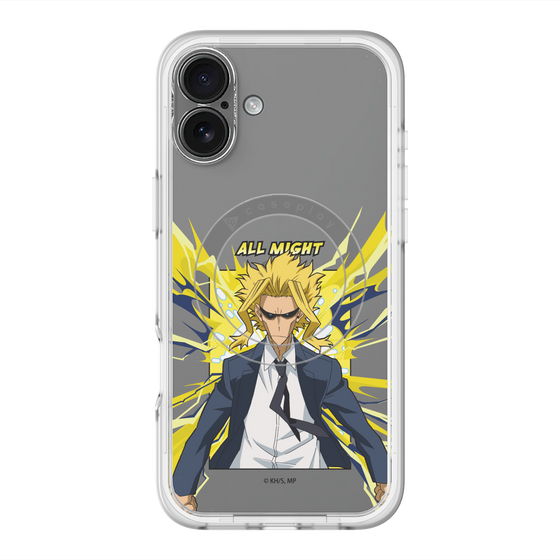 スリムプロテクションプレミアムケース with MagSafe［ 僕のヒーローアカデミア - ポップ -オールマイト ］