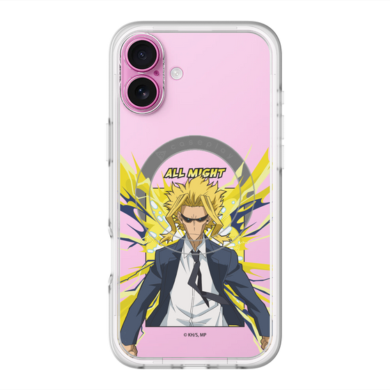 スリムプロテクションプレミアムケース with MagSafe［ 僕のヒーローアカデミア - ポップ -オールマイト ］