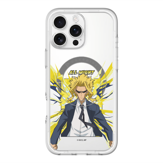 スリムプロテクションプレミアムケース with MagSafe［ 僕のヒーローアカデミア - ポップ -オールマイト ］