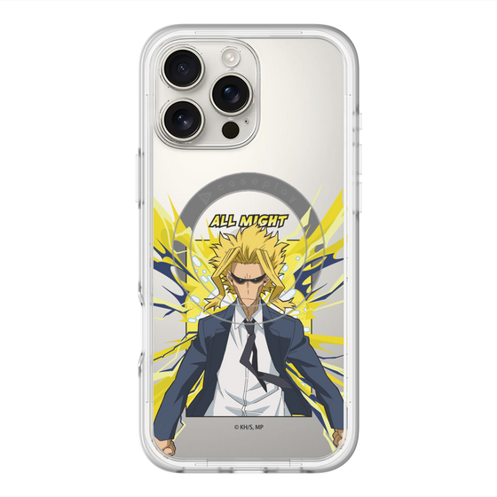 スリムプロテクションプレミアムケース with MagSafe［ 僕のヒーローアカデミア - ポップ -オールマイト ］