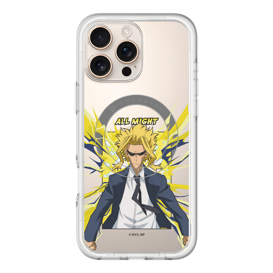 スリムプロテクションプレミアムケース with MagSafe［ 僕のヒーローアカデミア - ポップ -オールマイト ］