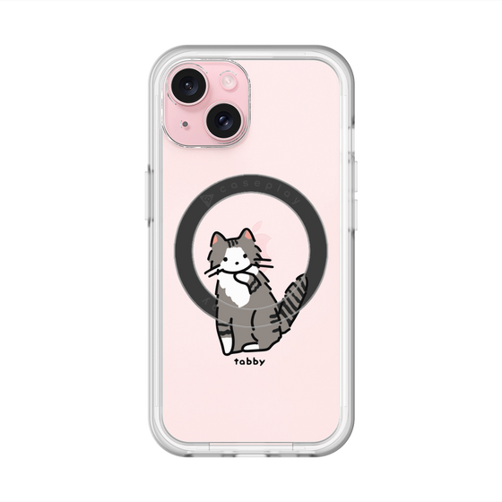 スリムプロテクションプレミアムケース with MagSafe［ オリジナル - CASEPLAYネコ - tabby ］