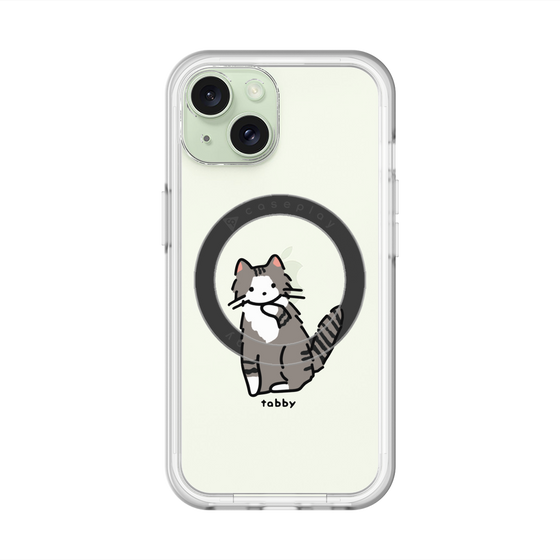 スリムプロテクションプレミアムケース with MagSafe［ オリジナル - CASEPLAYネコ - tabby ］
