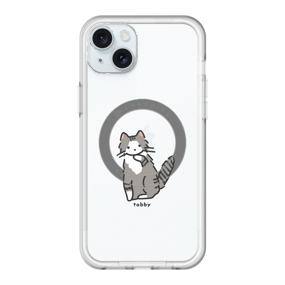 スリムプロテクションプレミアムケース with MagSafe［ オリジナル - CASEPLAYネコ - tabby ］