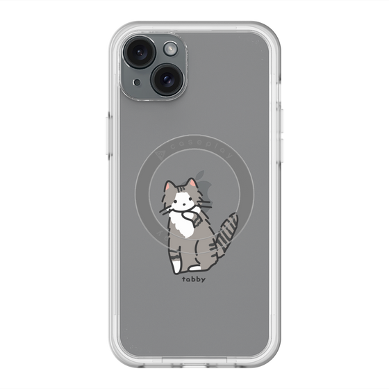 スリムプロテクションプレミアムケース with MagSafe［ オリジナル - CASEPLAYネコ - tabby ］
