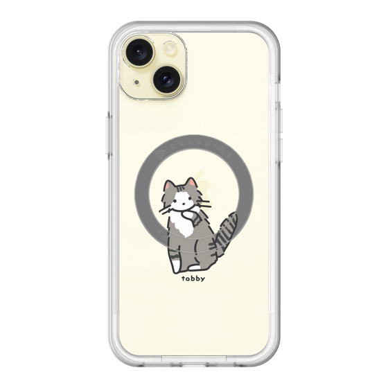 スリムプロテクションプレミアムケース with MagSafe［ オリジナル - CASEPLAYネコ - tabby ］