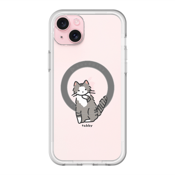 スリムプロテクションプレミアムケース with MagSafe［ オリジナル - CASEPLAYネコ - tabby ］