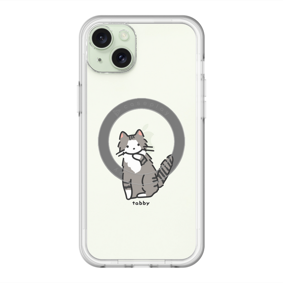 スリムプロテクションプレミアムケース with MagSafe［ オリジナル - CASEPLAYネコ - tabby ］