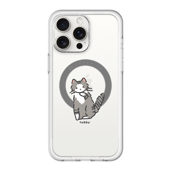 スリムプロテクションプレミアムケース with MagSafe［ オリジナル - CASEPLAYネコ - tabby ］
