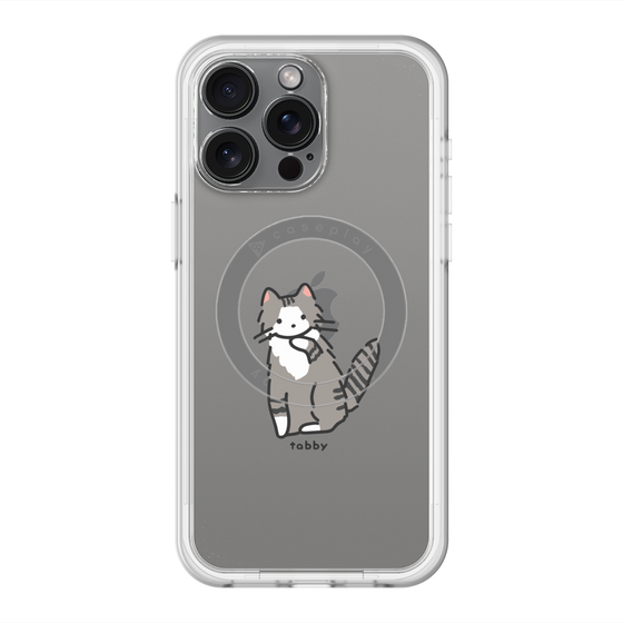 スリムプロテクションプレミアムケース with MagSafe［ オリジナル - CASEPLAYネコ - tabby ］