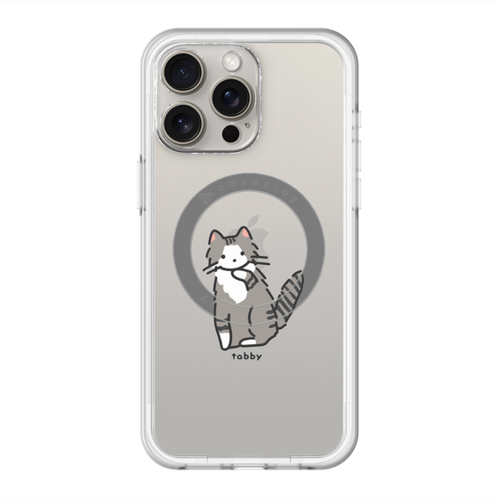 スリムプロテクションプレミアムケース with MagSafe［ オリジナル - CASEPLAYネコ - tabby ］