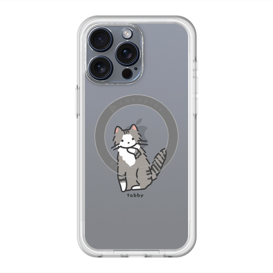 スリムプロテクションプレミアムケース with MagSafe［ オリジナル - CASEPLAYネコ - tabby ］