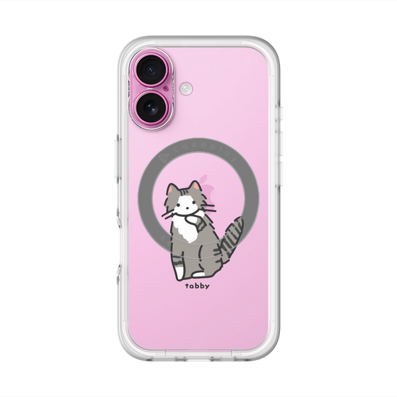 スリムプロテクションプレミアムケース with MagSafe［ オリジナル - CASEPLAYネコ - tabby ］