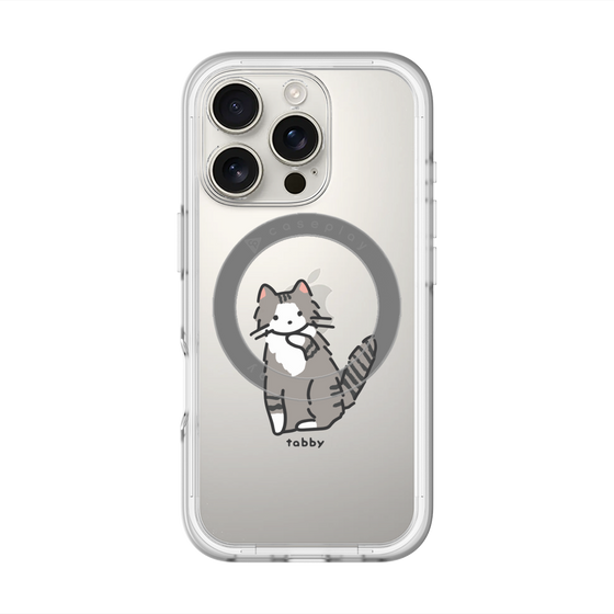 スリムプロテクションプレミアムケース with MagSafe［ オリジナル - CASEPLAYネコ - tabby ］