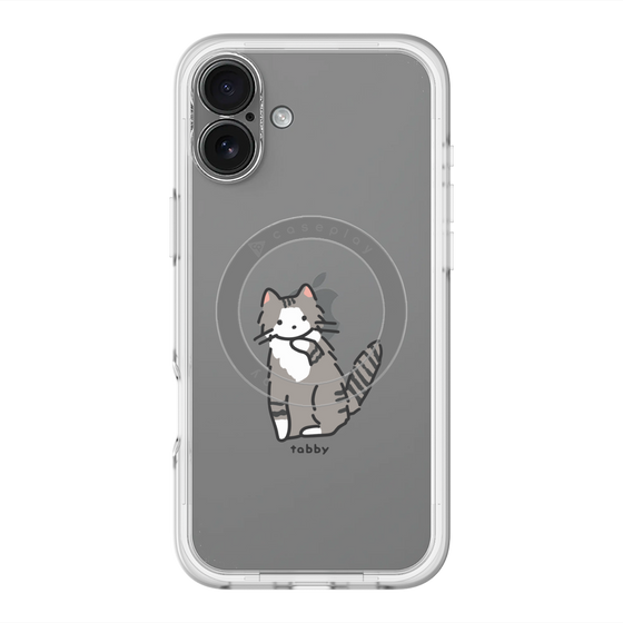 スリムプロテクションプレミアムケース with MagSafe［ オリジナル - CASEPLAYネコ - tabby ］