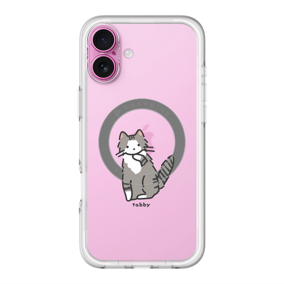 スリムプロテクションプレミアムケース with MagSafe［ オリジナル - CASEPLAYネコ - tabby ］