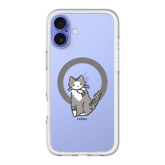 スリムプロテクションプレミアムケース with MagSafe［ オリジナル - CASEPLAYネコ - tabby ］