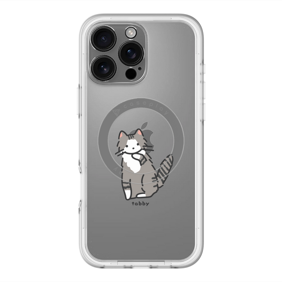スリムプロテクションプレミアムケース with MagSafe［ オリジナル - CASEPLAYネコ - tabby ］