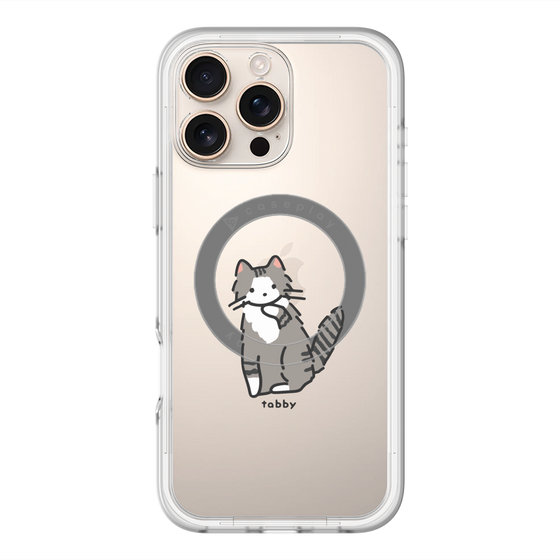 スリムプロテクションプレミアムケース with MagSafe［ オリジナル - CASEPLAYネコ - tabby ］