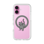 スリムプロテクションプレミアムケース with MagSafe［ オリジナル - CASEPLAYネコ - black ］