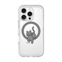 スリムプロテクションプレミアムケース with MagSafe［ オリジナル - CASEPLAYネコ - black ］
