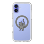 スリムプロテクションプレミアムケース with MagSafe［ オリジナル - CASEPLAYネコ - black ］
