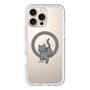 スリムプロテクションプレミアムケース with MagSafe［ オリジナル - CASEPLAYネコ - black ］