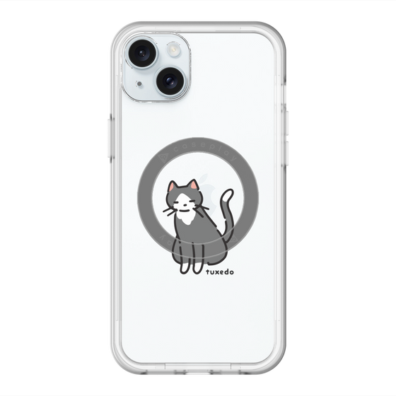 スリムプロテクションプレミアムケース with MagSafe［ オリジナル - CASEPLAYネコ - tuxedo ］