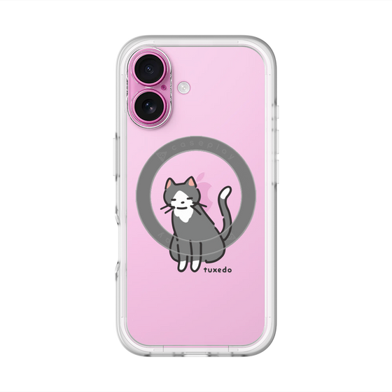スリムプロテクションプレミアムケース with MagSafe［ オリジナル - CASEPLAYネコ - tuxedo ］