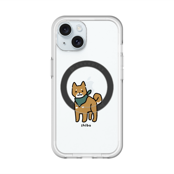 スリムプロテクションプレミアムケース with MagSafe［ オリジナル - CASEPLAYイヌ - shiba ］