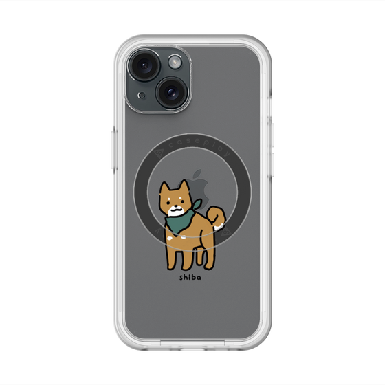 スリムプロテクションプレミアムケース with MagSafe［ オリジナル - CASEPLAYイヌ - shiba ］