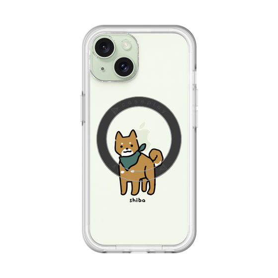 スリムプロテクションプレミアムケース with MagSafe［ オリジナル - CASEPLAYイヌ - shiba ］