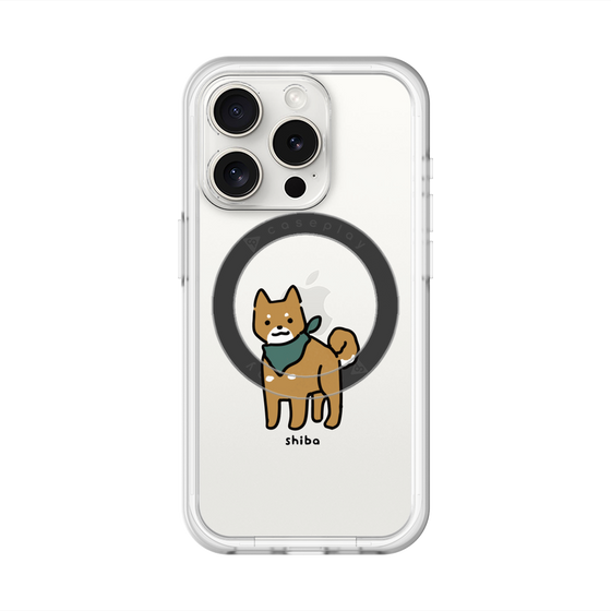 スリムプロテクションプレミアムケース with MagSafe［ オリジナル - CASEPLAYイヌ - shiba ］