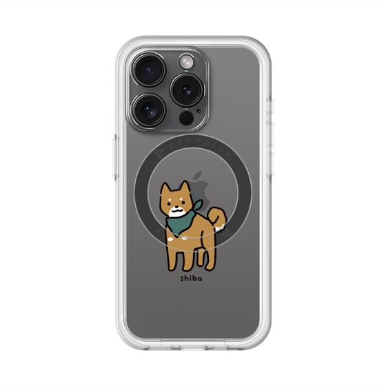 スリムプロテクションプレミアムケース with MagSafe［ オリジナル - CASEPLAYイヌ - shiba ］