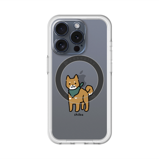 スリムプロテクションプレミアムケース with MagSafe［ オリジナル - CASEPLAYイヌ - shiba ］