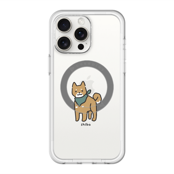 スリムプロテクションプレミアムケース with MagSafe［ オリジナル - CASEPLAYイヌ - shiba ］