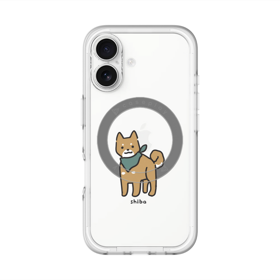 スリムプロテクションプレミアムケース with MagSafe［ オリジナル - CASEPLAYイヌ - shiba ］