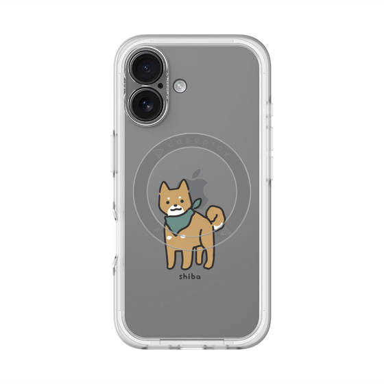 スリムプロテクションプレミアムケース with MagSafe［ オリジナル - CASEPLAYイヌ - shiba ］