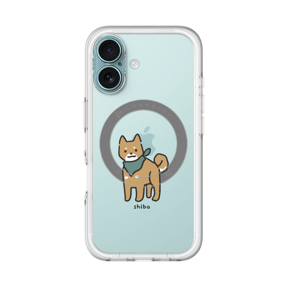 スリムプロテクションプレミアムケース with MagSafe［ オリジナル - CASEPLAYイヌ - shiba ］