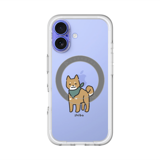 スリムプロテクションプレミアムケース with MagSafe［ オリジナル - CASEPLAYイヌ - shiba ］